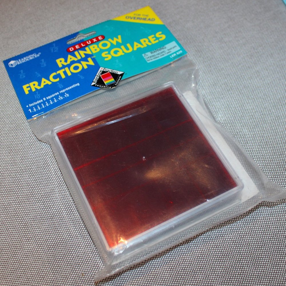 FREE*❤️new Deluxe Rainbow Fraction Squares For The Overhead Learning Resources